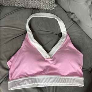 NWT Pcheebum Pink and White Top